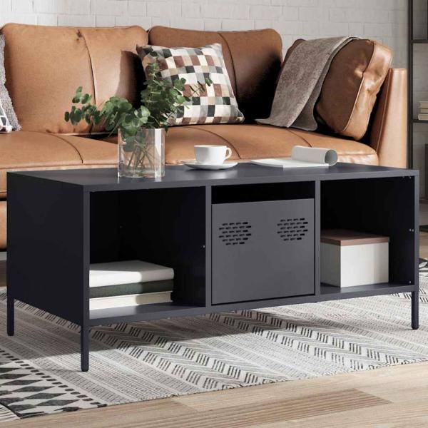 ARDEBO.de - Couchtisch Anthrazit 101,5x50x43,5 cm Kaltgewalzter Stahl