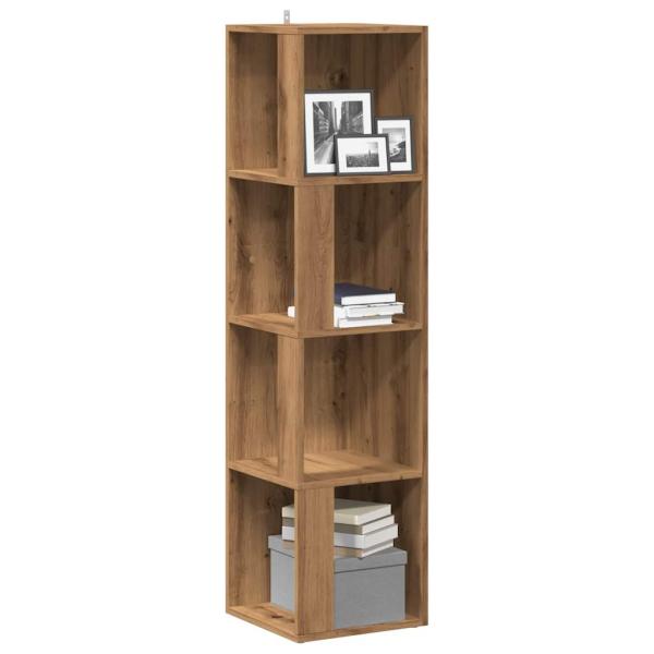 ARDEBO.de - Eckregal Artisan-Eiche 33x33x132 cm Holzwerkstoff