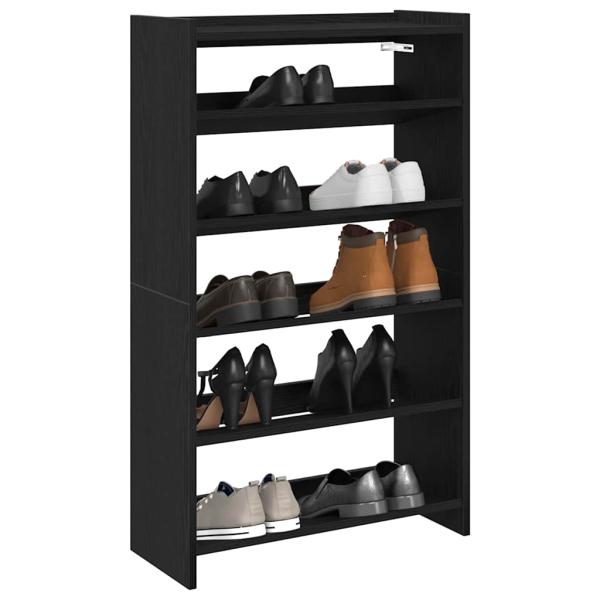 ARDEBO.de - Schuhregal Schwarz 60x25x100 cm Holzwerkstoff
