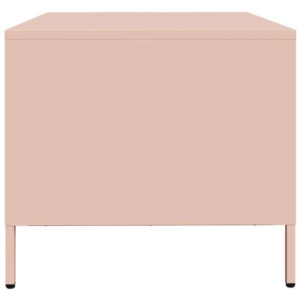 ARDEBO.de - Couchtisch Rosa 68,5x50x43,5 cm Kaltgewalzter Stahl