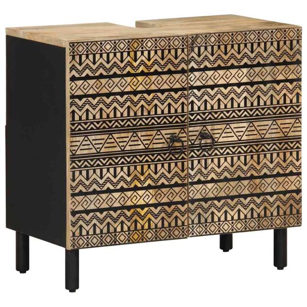 ARDEBO.de - 3-tlg. Badmöbel-Set Massivholz Mango