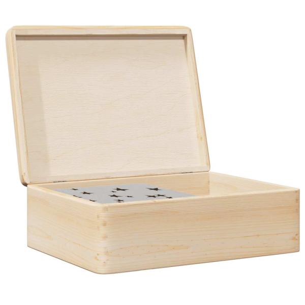 ARDEBO.de - Holzkiste mit Deckel 40x30x13 cm Massivholz Kiefer