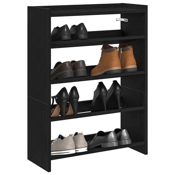 ARDEBO.de - Schuhregal Schwarz 80x25x61,5 cm Holzwerkstoff