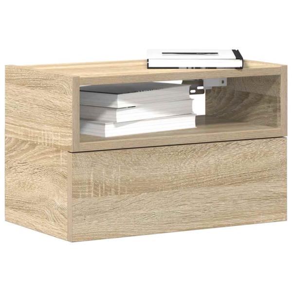 ARDEBO.de - Wand-Nachttisch Sonoma-Eiche 45x26x28,5 cm