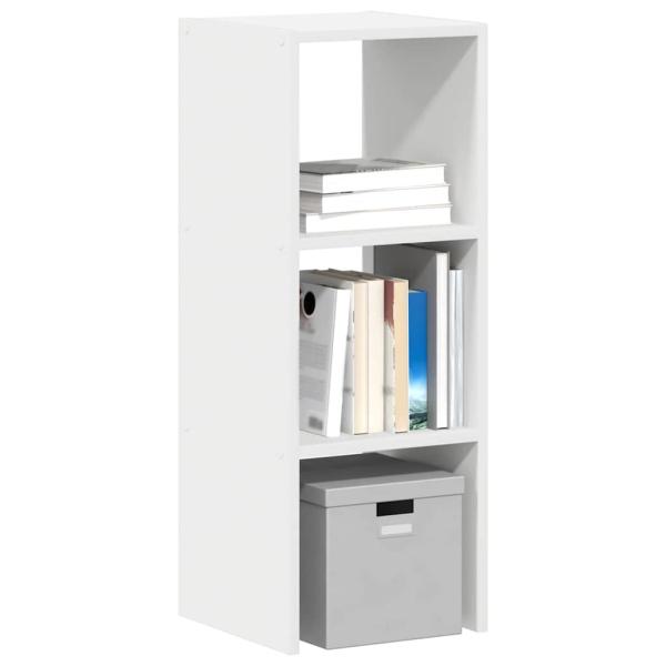 ARDEBO.de - Bücherregal Stapelbar Weiß 30x30x80 cm Holzwerkstoff