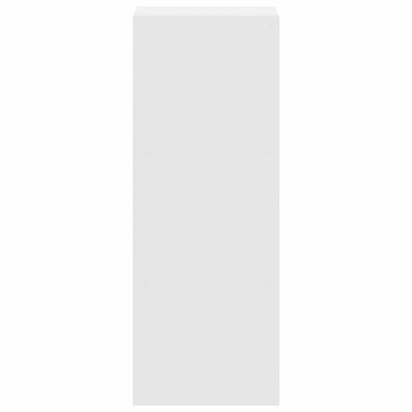 Bücherregal Stapelbar Weiß 30x30x80 cm Holzwerkstoff