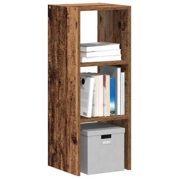 ARDEBO.de - Bücherregal Stapelbar Altholz-Optik 30x30x80 cm Holzwerkstoff