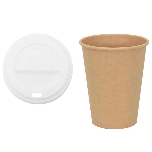 Pappbecher mit Deckeln 1000 Stk. 12oz 300ml