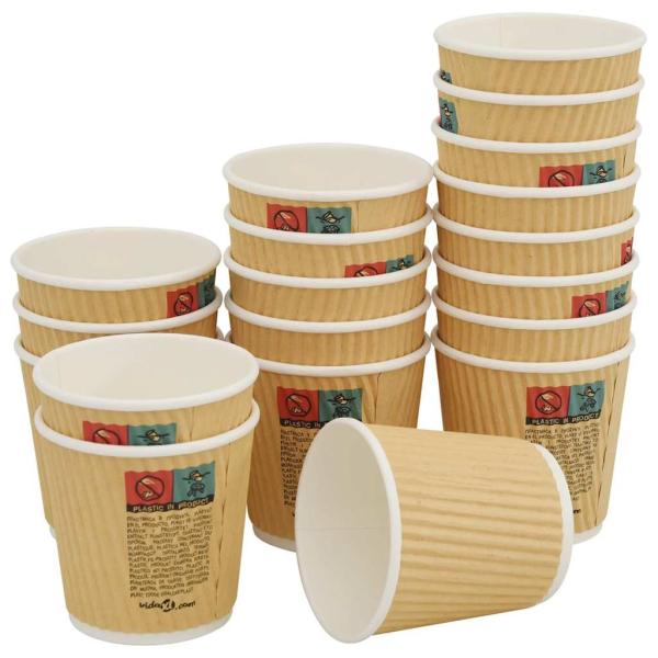 ARDEBO.de - Pappbecher mit Deckeln 1000 Stk. 4oz 100ml