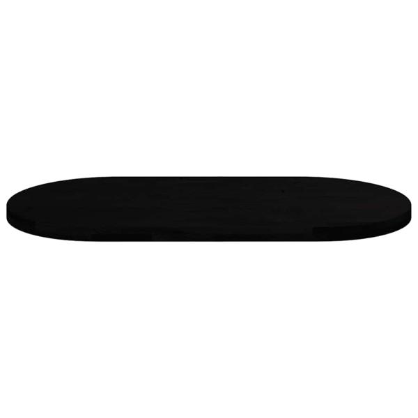 ARDEBO.de - Tischplatte Dunkelbraun 120x60x4 cm Massivholz Eiche Oval