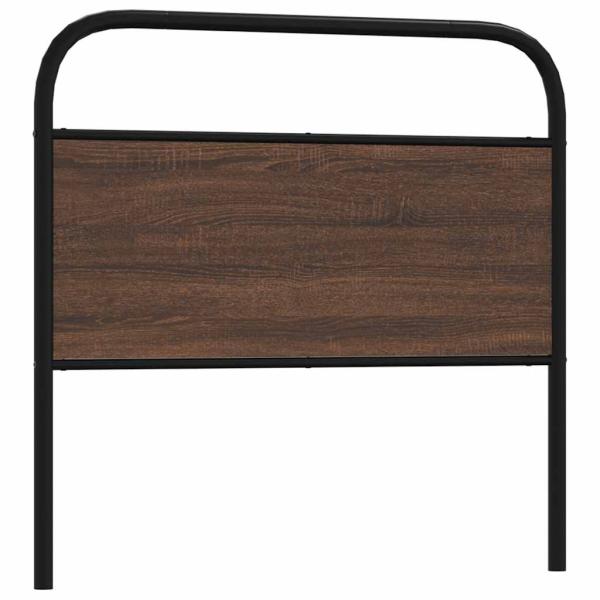 ARDEBO.de - Kopfteil Braun Eichen-Optik 90 cm Stahl und Holzwerkstoff