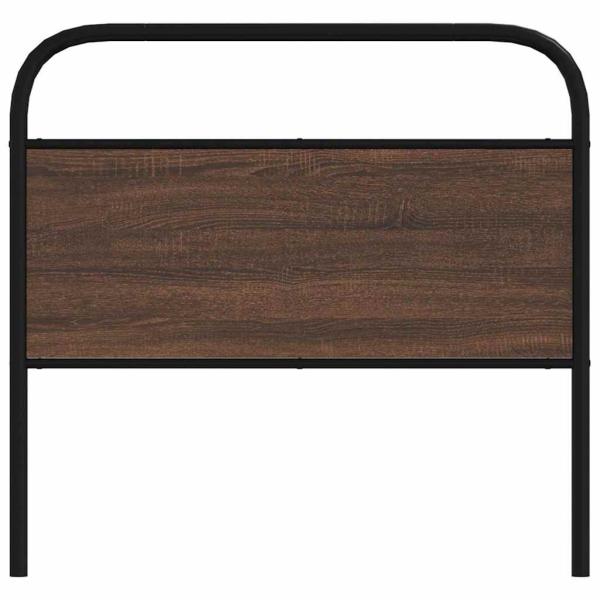 Kopfteil Braun Eichen-Optik 90 cm Stahl und Holzwerkstoff