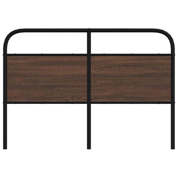 Kopfteil Braun Eichen-Optik 140 cm Stahl und Holzwerkstoff