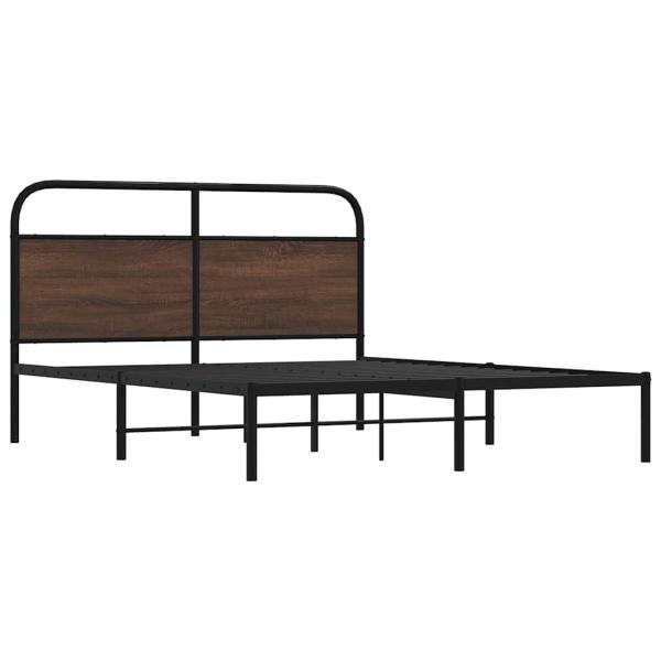 Bettgestell ohne Matratze 150x200 cm Braun Eichen-Optik