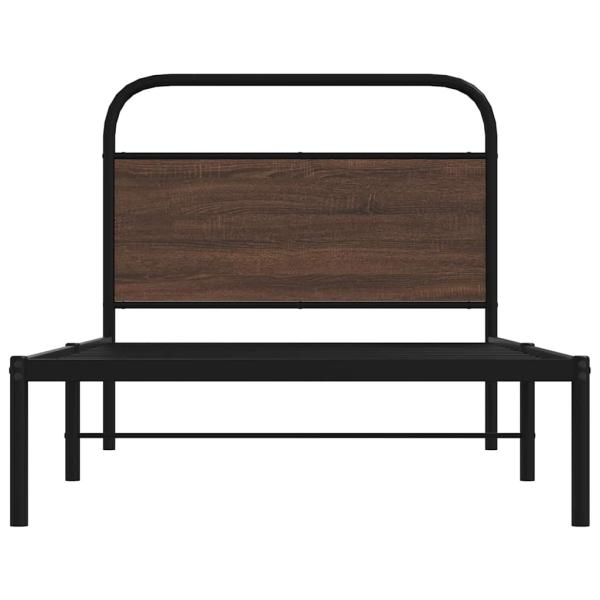 Bettgestell ohne Matratze 100x200 cm Braun Eichen-Optik