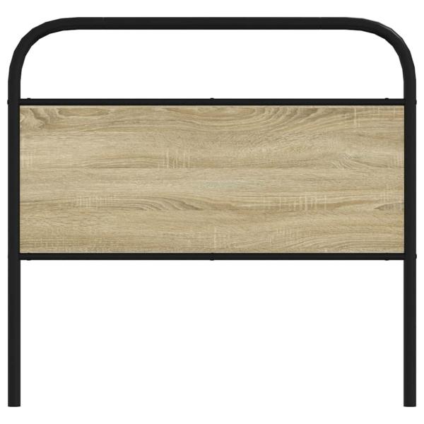 Kopfteil Sonoma-Eiche 100 cm Stahl und Holzwerkstoff