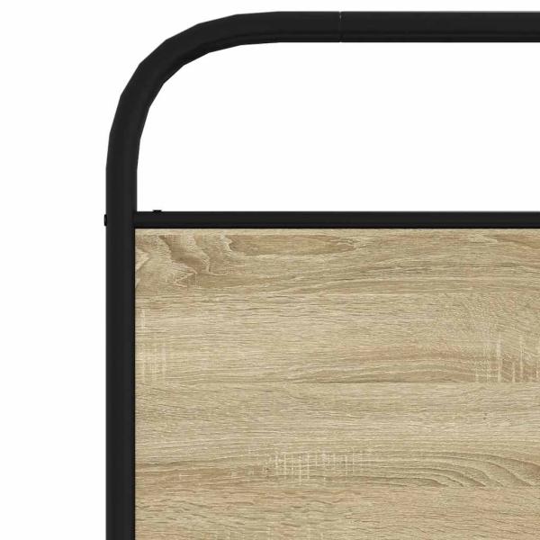 Kopfteil Sonoma-Eiche 100 cm Stahl und Holzwerkstoff