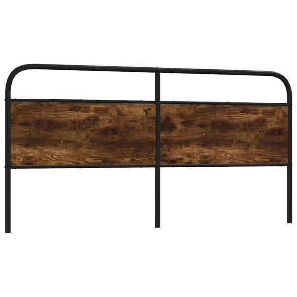 ARDEBO.de - Kopfteil Räuchereiche 180 cm Stahl und Holzwerkstoff