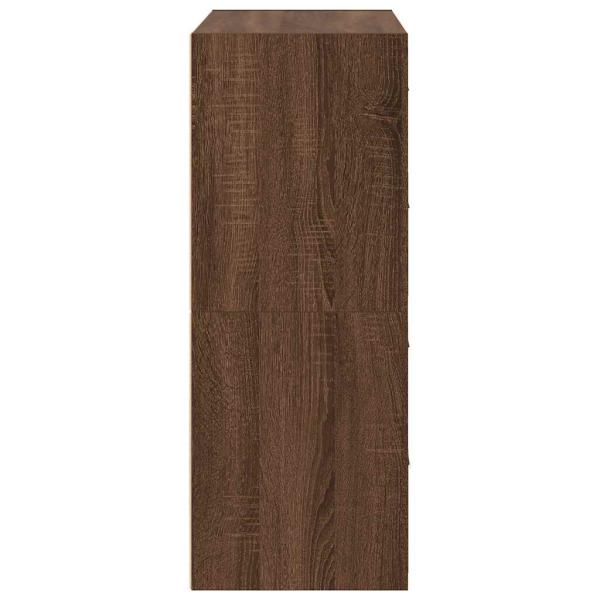 Schränke mit 2 Schubladen 2 Stk. Braun Eichen-Optik 60x31x40 cm