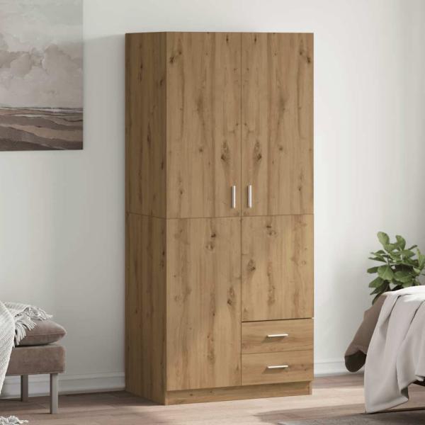 ARDEBO.de - Kleiderschrank Artisan-Eiche 80x52x180 cm Holzwerkstoff