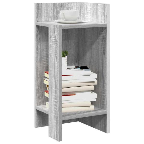 ARDEBO.de - Beistelltisch mit Ablage Grau Sonoma 25,5x27x60 cm