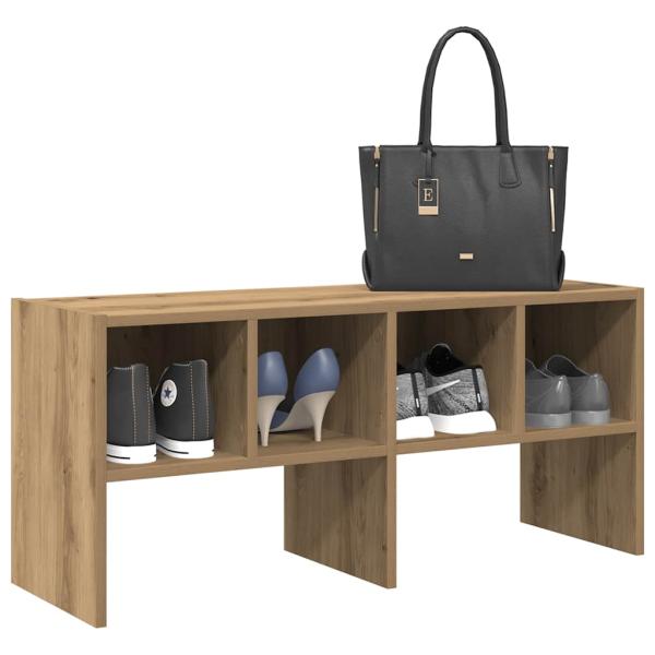 ARDEBO.de - Schuhregal Stapelbar Artisan-Eiche 89,5x30x40 cm