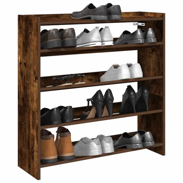 ARDEBO.de - Schuhregal Räuchereiche 80x25x81 cm Holzwerkstoff