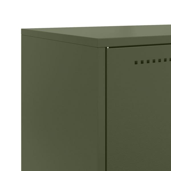 TV-Schrank Olivgrün 68x39x60,5 cm Stahl