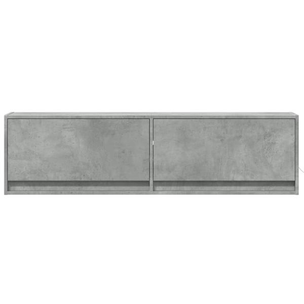 TV-Wandschrank mit LED-Beleuchtung Betongrau 140x31x38 cm