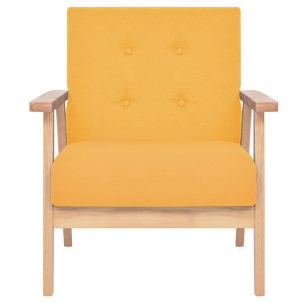 Sofa-Set 2-tlg. Stoff Gelb