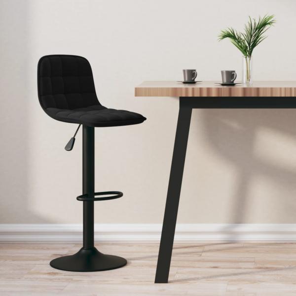 ARDEBO.de - Barhocker Schwarz Samt