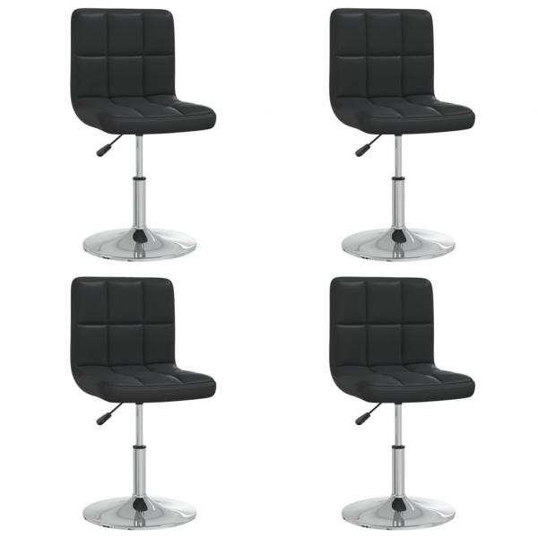 Esszimmerstühle 4 Stk. Schwarz Kunstleder