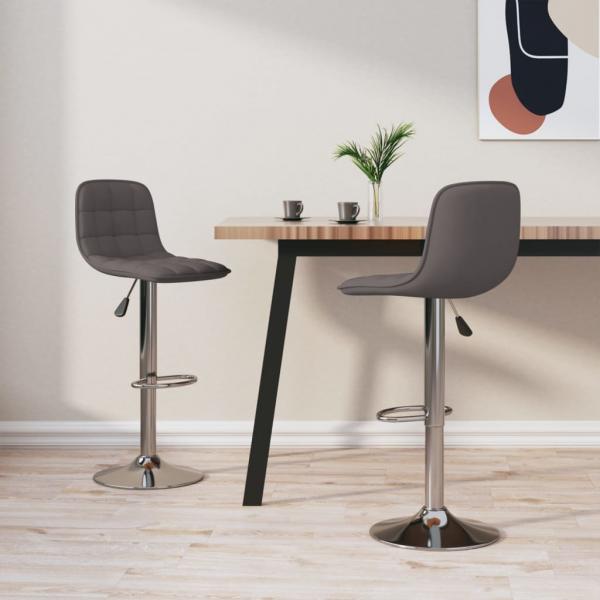 ARDEBO.de - Barhocker 2 Stk. Taupe Stoff