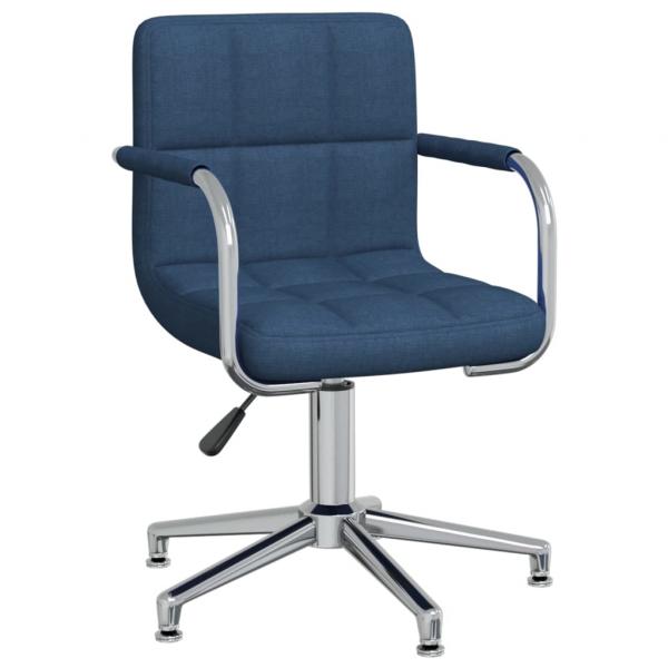 ARDEBO.de - Esszimmerstuhl Drehbar Blau Stoff