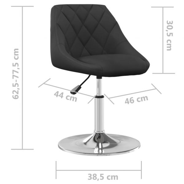 Esszimmerstühle 4 Stk. Drehbar Schwarz Samt