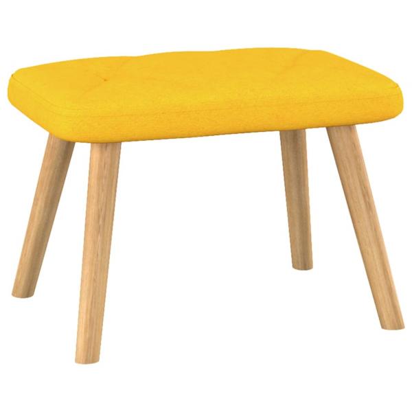 Schaukelsessel mit Hocker Senfgelb Stoff