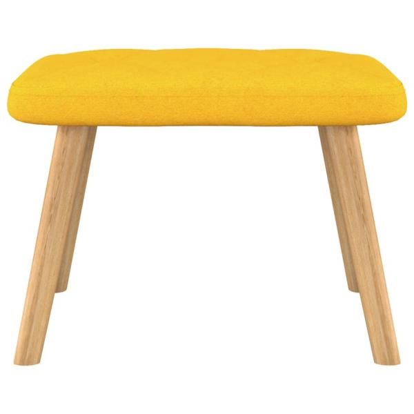 Schaukelsessel mit Hocker Senfgelb Stoff