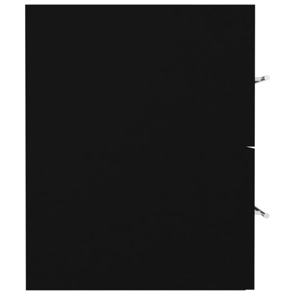 Waschbeckenunterschrank Schwarz 80x38,5x48 cm Holzwerkstoff