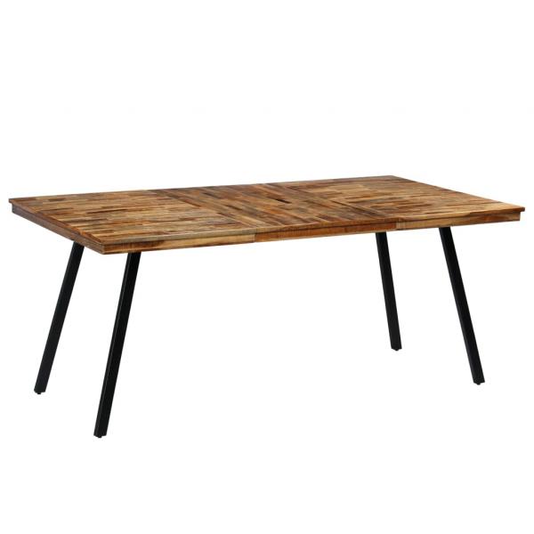 ARDEBO.de - Esstisch Recyceltes Teakholz und Stahl 180x90x76 cm