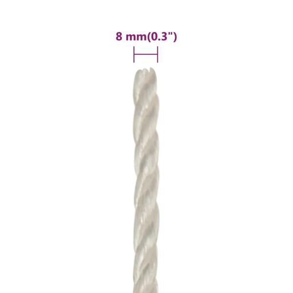 Arbeitsseil Weiß 8 mm 500 m Polypropylen