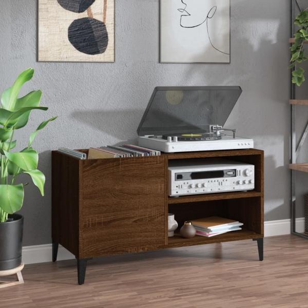 ARDEBO.de - Plattenschrank Braun Eichen-Optik 84,5x38x48 cm Holzwerkstoff