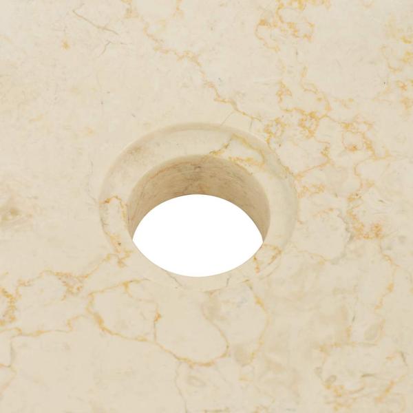 Waschbecken 40x12 cm Marmor Creme
