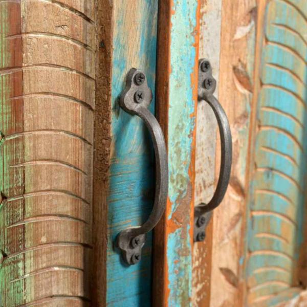 Badmöbel Waschbeckenunterschrank mit Spiegel Massivholz