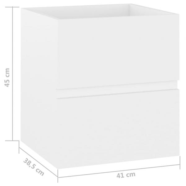 Waschbeckenunterschrank Weiß 41x38,5x45 cm Holzwerkstoff