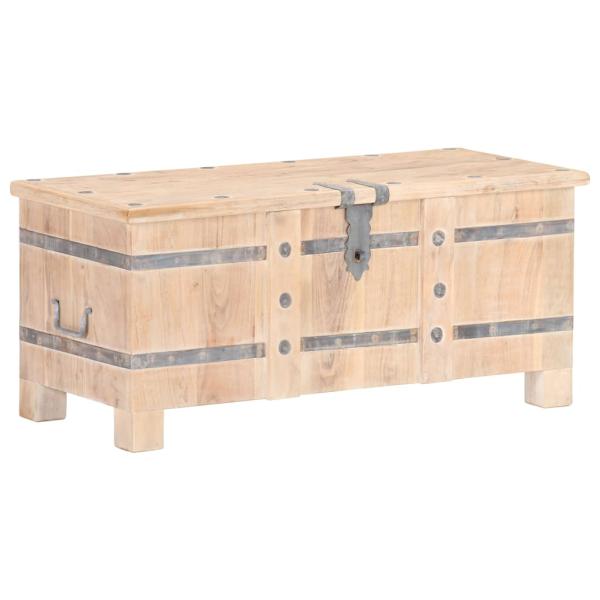 Truhe 90x40x40 cm Massivholz Akazie