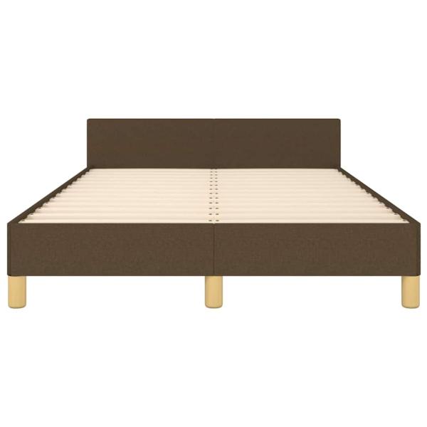 Bettgestell ohne Matratze Dunkelbraun 120x200 cm Stoff