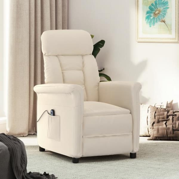 ARDEBO.de - Relaxsessel Elektrisch Beige Mikrofasergewebe