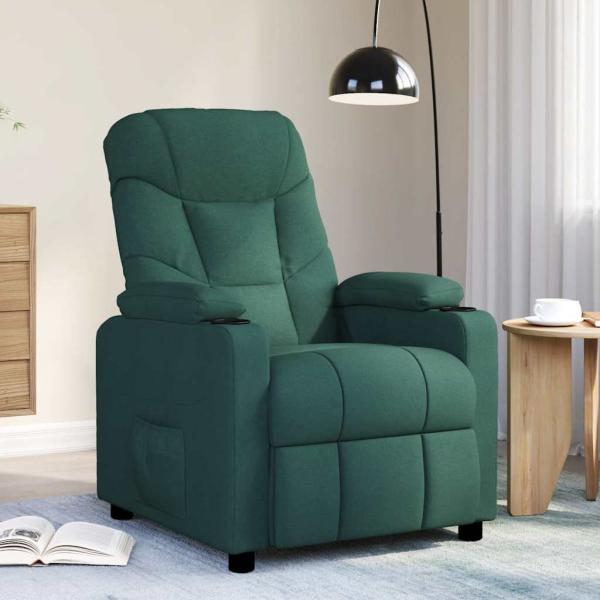 ARDEBO.de - Massagesessel Dunkelgrün Stoff