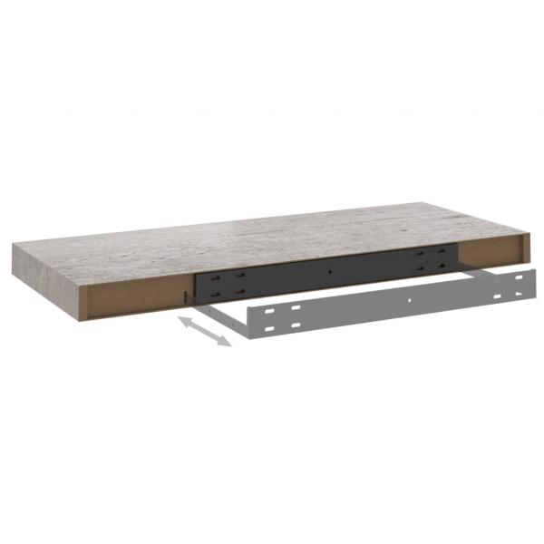 Schweberegal Betongrau 60x23,5x3,8 cm MDF