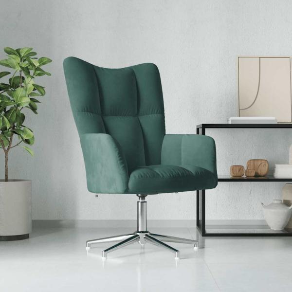 ARDEBO.de - Relaxsessel Dunkelgrün Samt